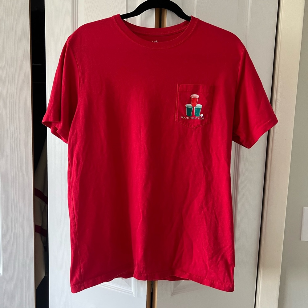 Southern Tide Red Festive Solo Cup T-shirt